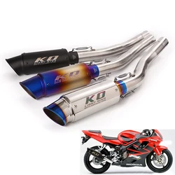 For Honda CBR600 F4i 2001-2007 Motorcycle Exhaust System Middle Link Pipe Slip On 51mm Muffler Tube Stainless Steel DB Killer