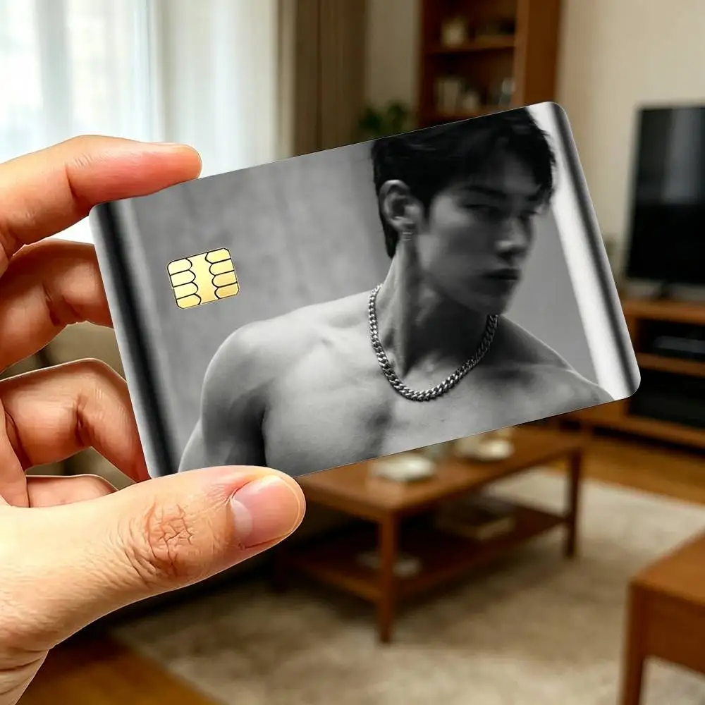 Male Abdominal Muscle High‑Res Game Chip Decals Credit Card Mini Waterproof Vinyl Ornament Useful Gift