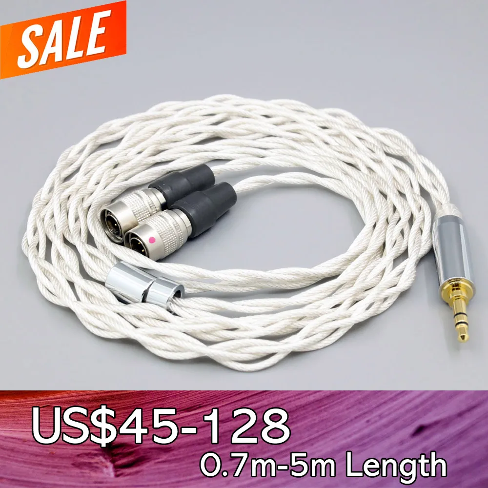 Graphene 7N OCC Silver Plated Type2 Earphone Cable For Mr Speakers Alpha Dog Ether C Flow Mad Dog AEON 4 core LN008134