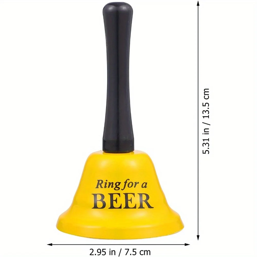 2 PCS Iron Hand Bell for Beer Service - Uncharged, Non-Wireless, No Battery, No Electronic Components