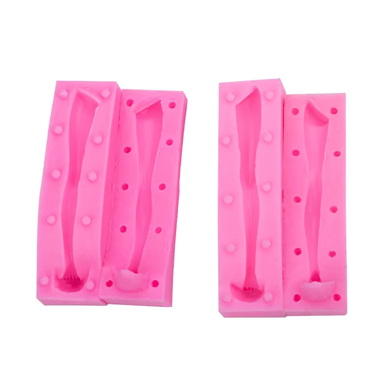 Super Light Body Brickearth Polymer Clay Garage Doll Mould with 4, 5 Th Leg Silicone Molds C30