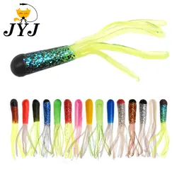 JYJ 5cm 0.8g small soft tube bass lure bait for fishing , bluegil perch trout killer silica artificial soft worm bait lure