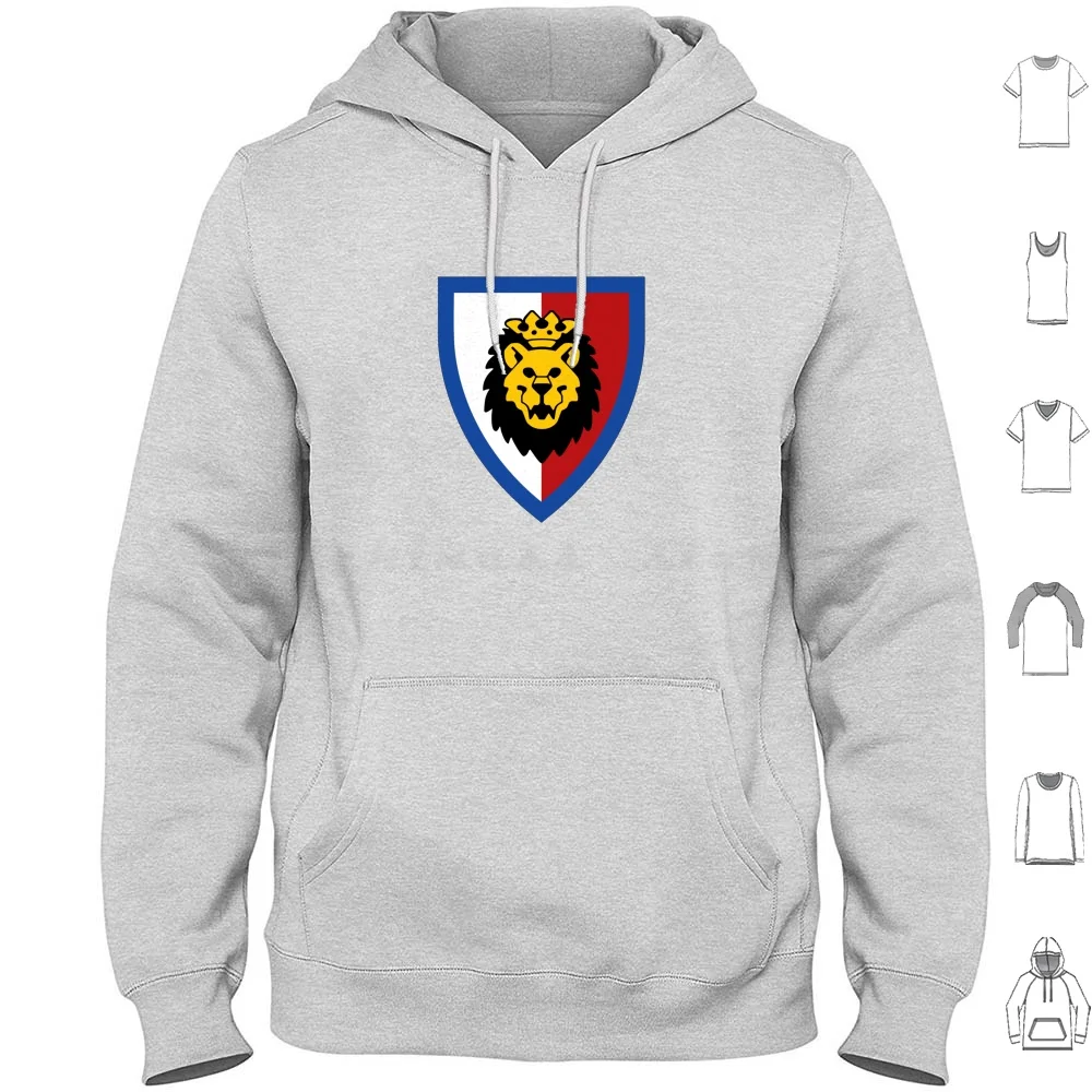 Royal Knights Shield Emblem Hoodies Long Sleeve Shield Icon Logo Emblem Castle Classic Toy