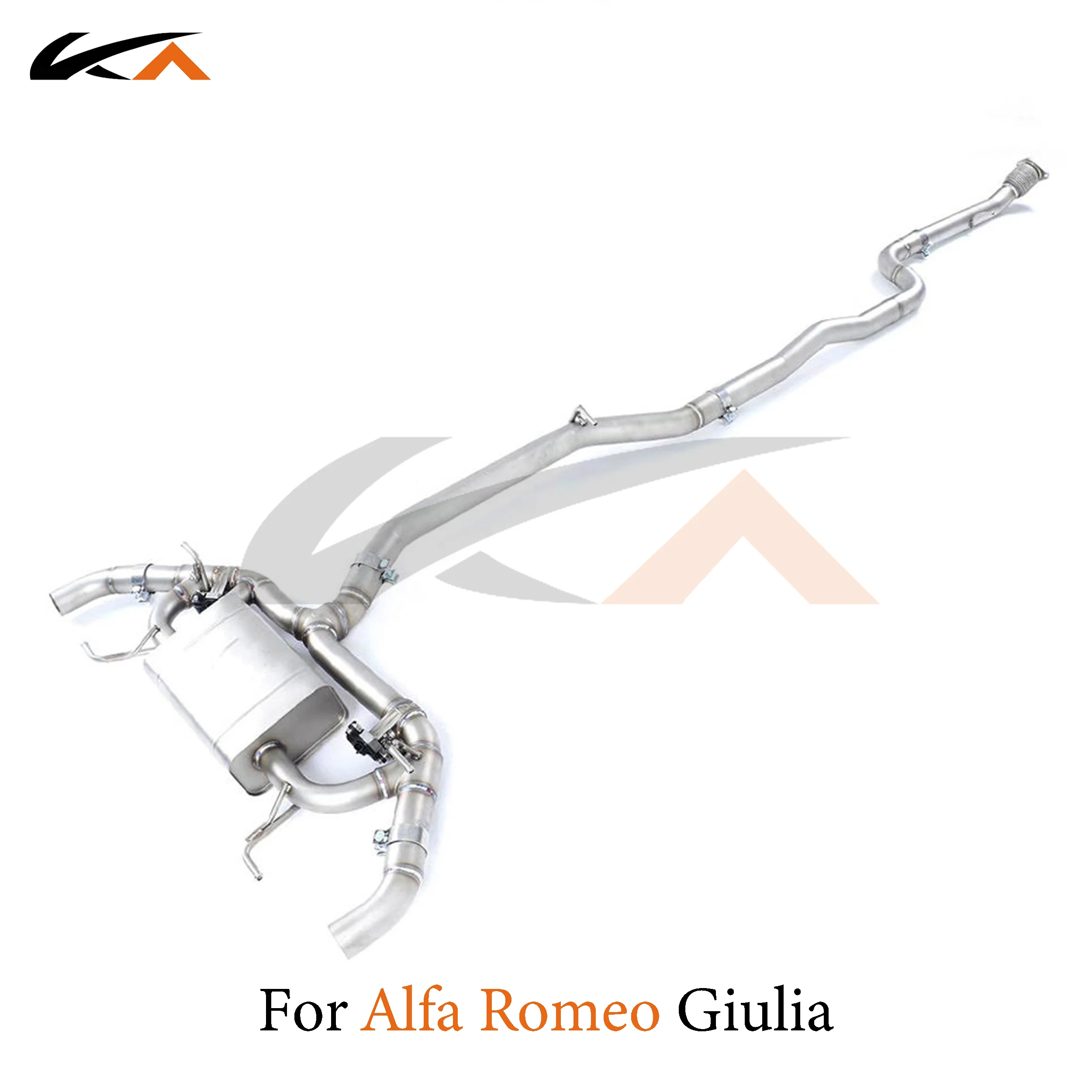 KA Tuning exhaust system stainless catback for Alfa Romeo Giulia 2.0T performance auto parts muffler valve car accessories