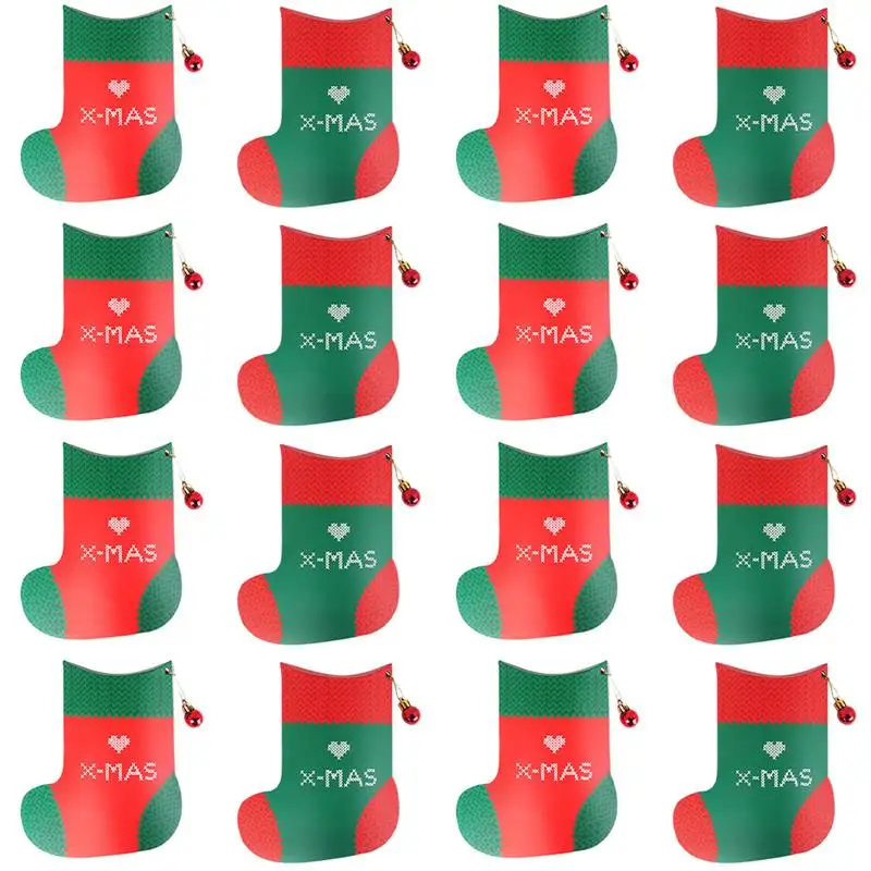 

20pcs Christmas Stocking Candy Boxes Paper Gift Boxes Creative Packing Boxes