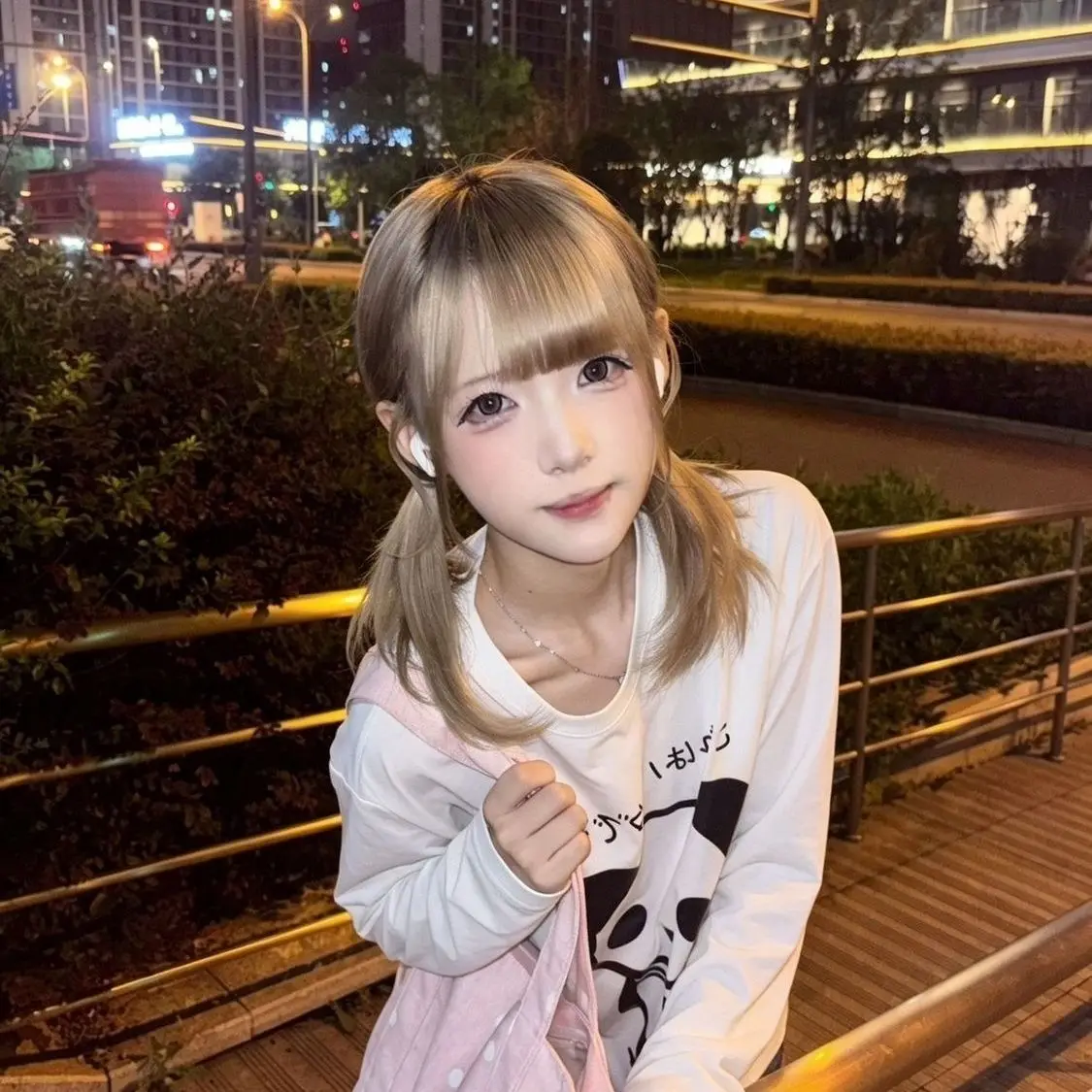 Japanese Style Cute Panda Print Women Long Sleeve Top, Loose Casual Kawaii Anime Thin Blouse, Ins Aesthetic Hide Belly Soft Girl