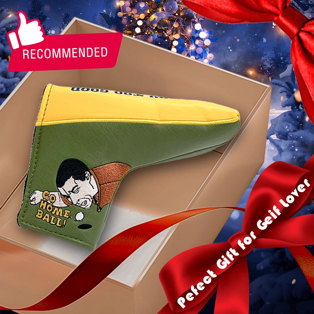 Deitado no chão capa protetora de golfe com padrão de figura pequena, design bordado, elegante e durável, protegendo tacos de golfe