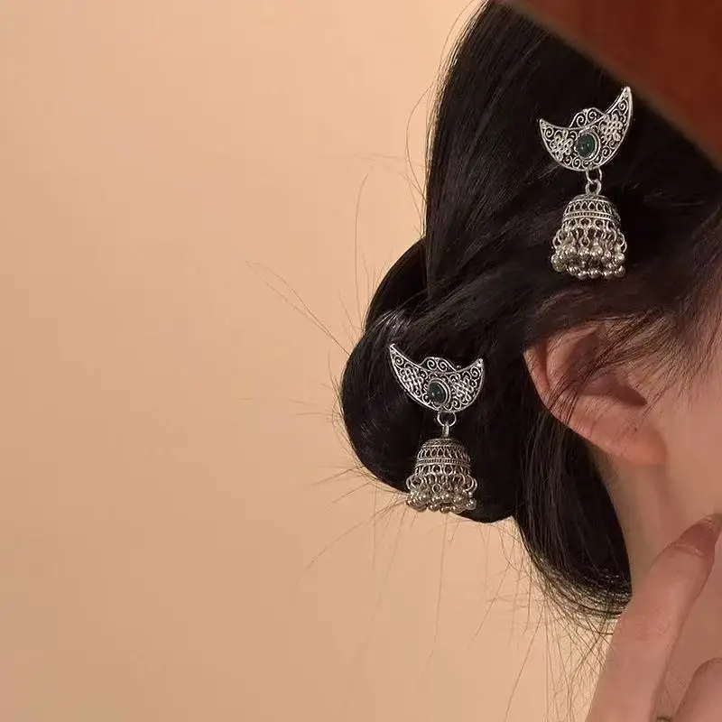 

Mongolian Hair Clip Vintage Alloy Ethnic Hair Accessories Hollow Carving Sweet Style