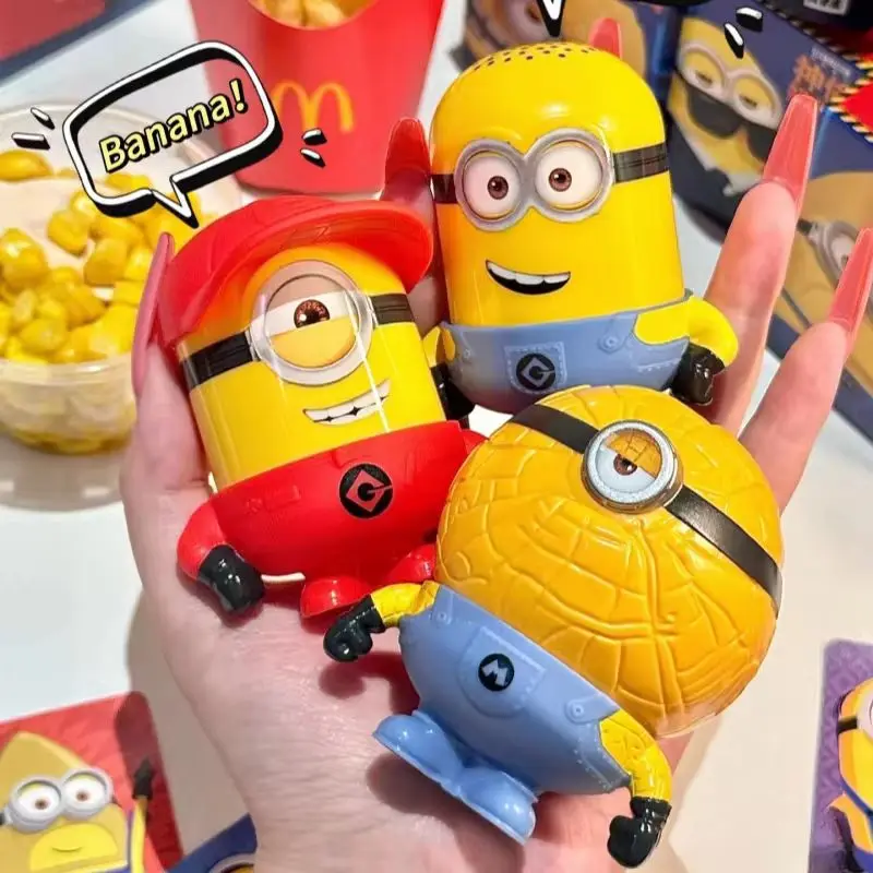 2024 New Mcdonald Despicable Me 4 Minions Action Figure Complete Set 12pcs Pvc Model Collectible Toy Cute Children Birthday Gift