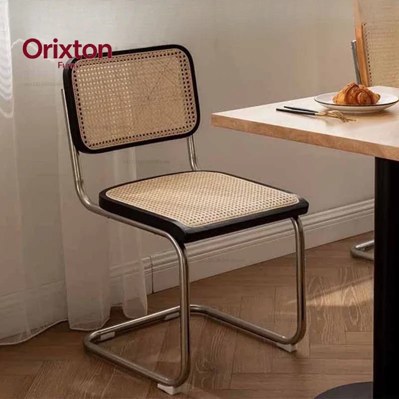 Kitchen Rattan Nordic Dining Chair Wooden Salon Design Ergonomic Dining Chair Modern Luxury Cadeira Home Furniture