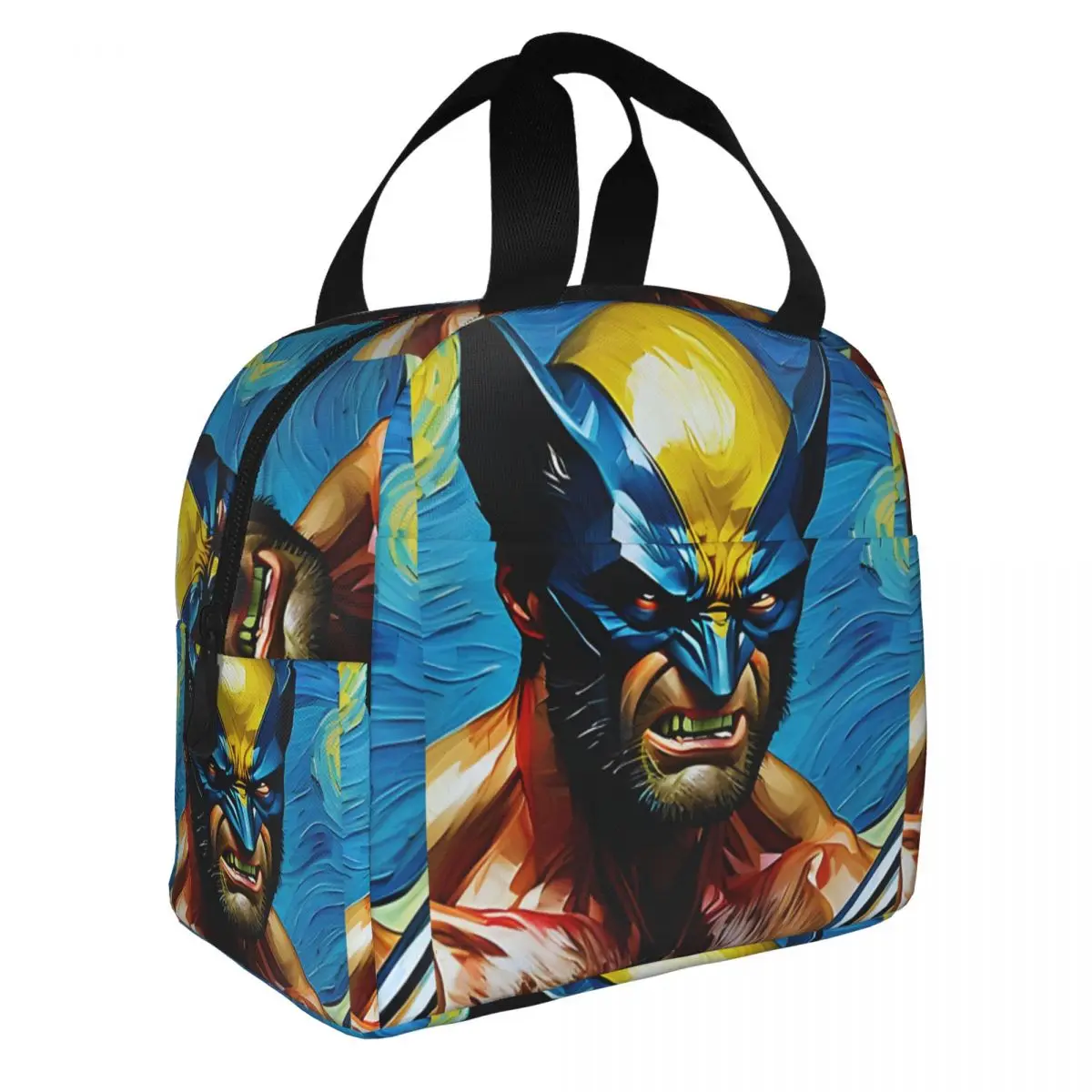 Large Capacity Boys Disney Marvel Deadpool And Wolverine Lunch Bag Suitable The Villain In The Painted Image For Work  Ice Bag