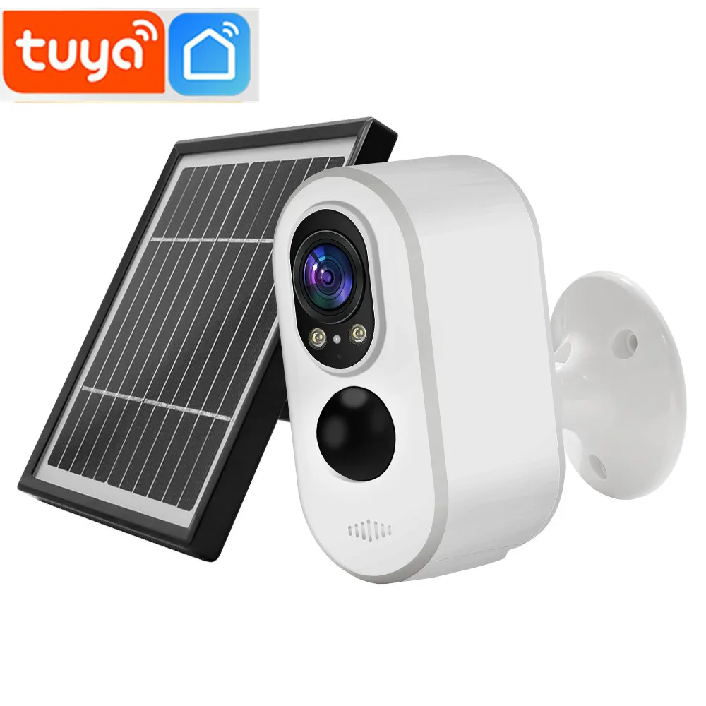 2MP 1080P Tuya APP Solar Battery Power IP Camera Outdoor Water-proof Home Security CCTV Intercom Baby Monitor