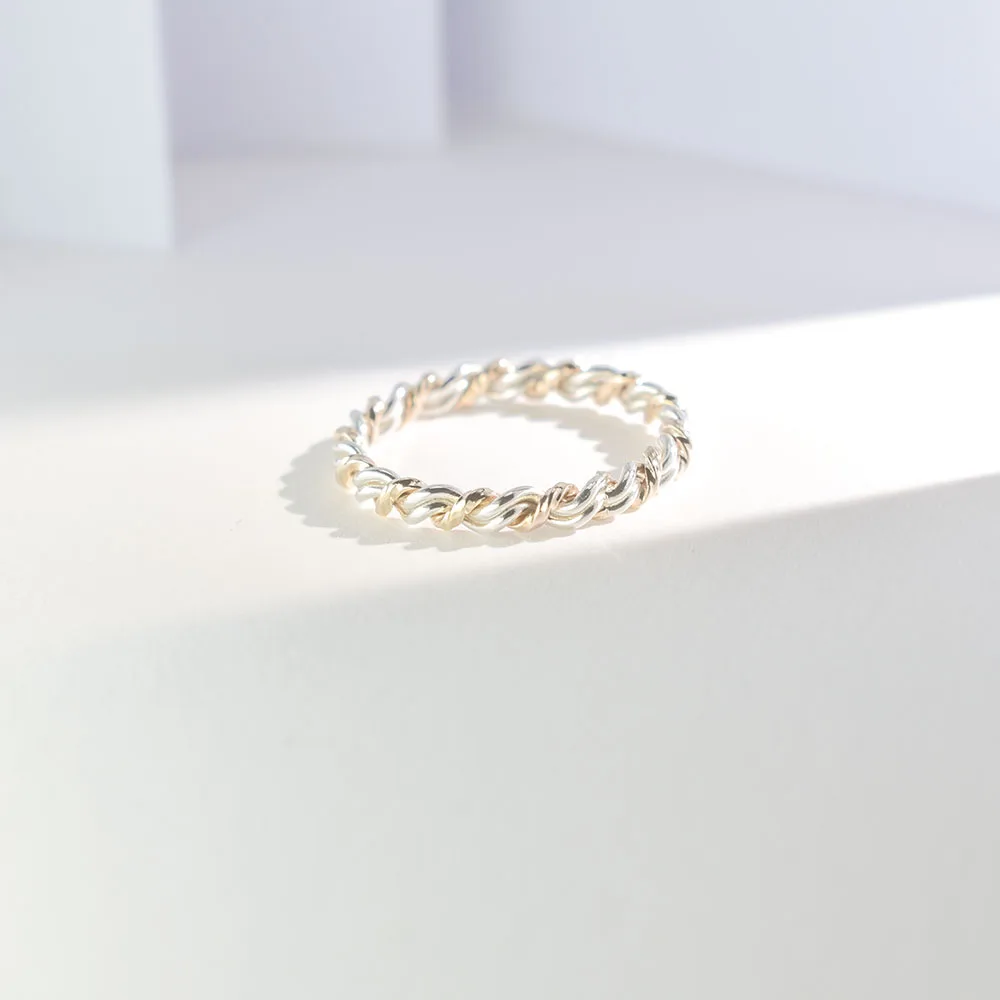 

Rings 14K Gold Filled Weave 925 Sterling Silver Knuckle Rings Minimalism Dainty Jewelry for Women Party Birthday Daily Gifts