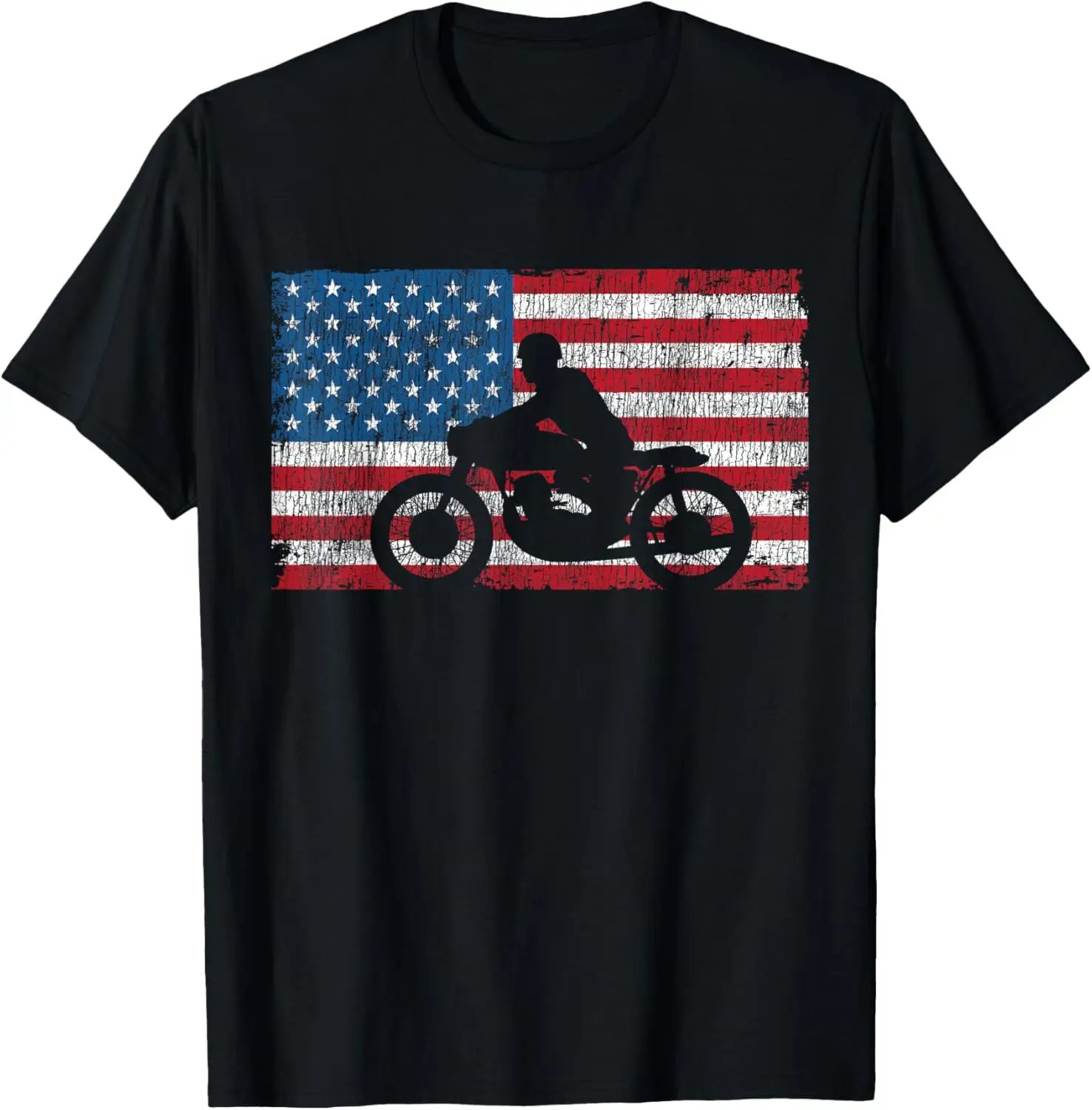 

vintage american biker us flage motorcycle riders gift T-Shirt Motorcycle
