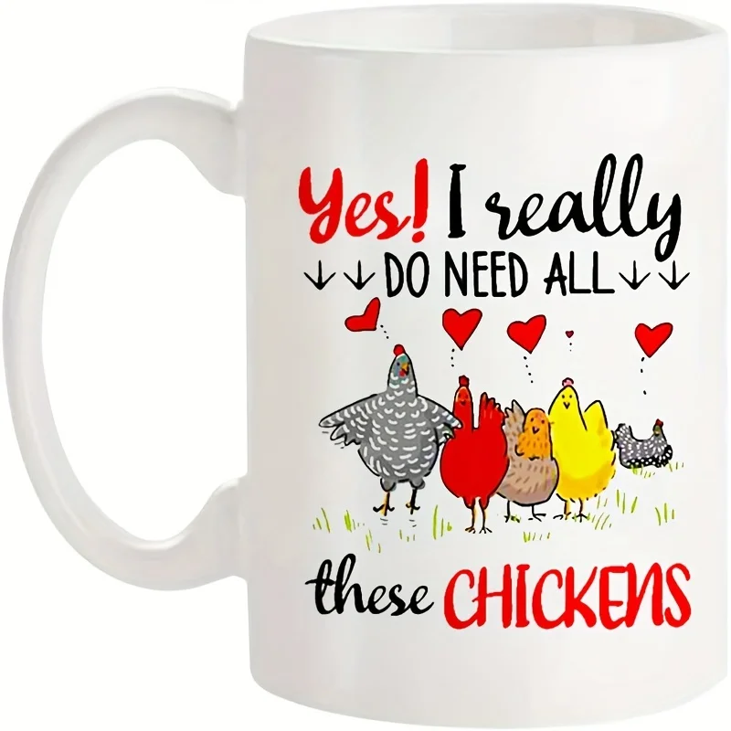 

11oz Funny Chicken Coffee Mug, For The Chicken Farmer In Your Heart, Gift Idea For Men And Women, Birthday Gift