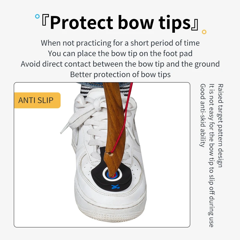 Archery Bow  Limbs Tip Pad Recurve Bow Traditional Longbow Outdoor Shooting Equipment Rest Rubber Shoes Foot Protection Tool