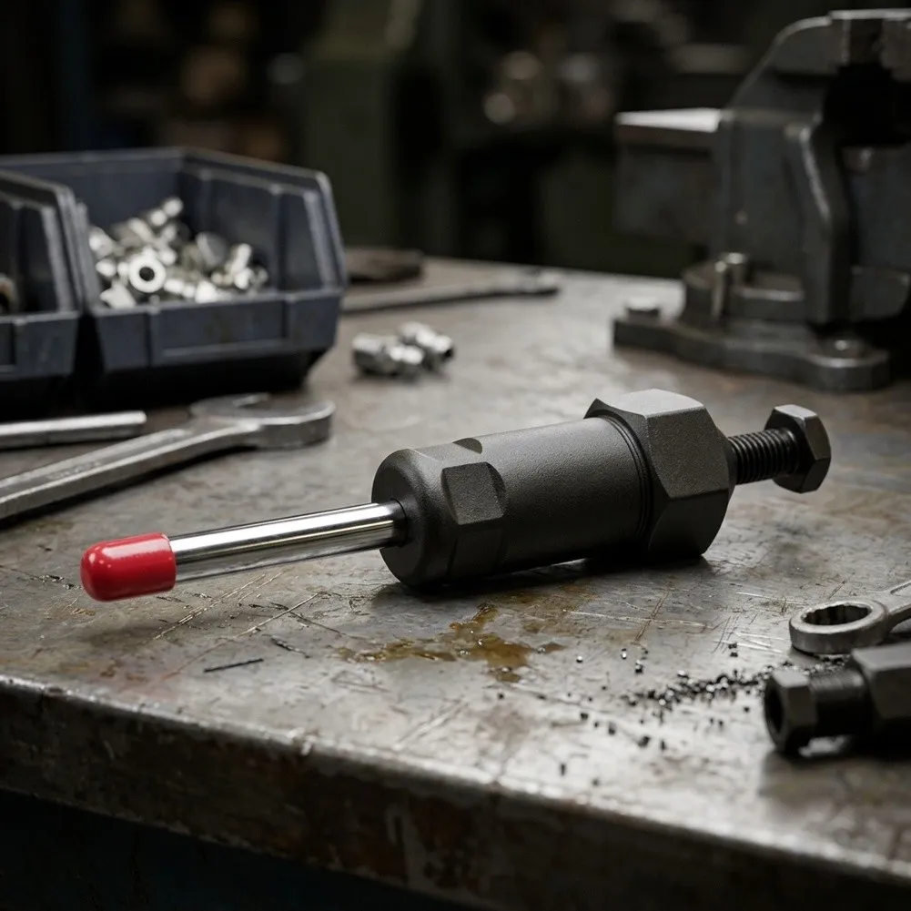 High-Pressure Grease Fitting Unclogging Tool 600psi Carbon Steel Spiral Pressure Design for Blocked Lubrication Lines