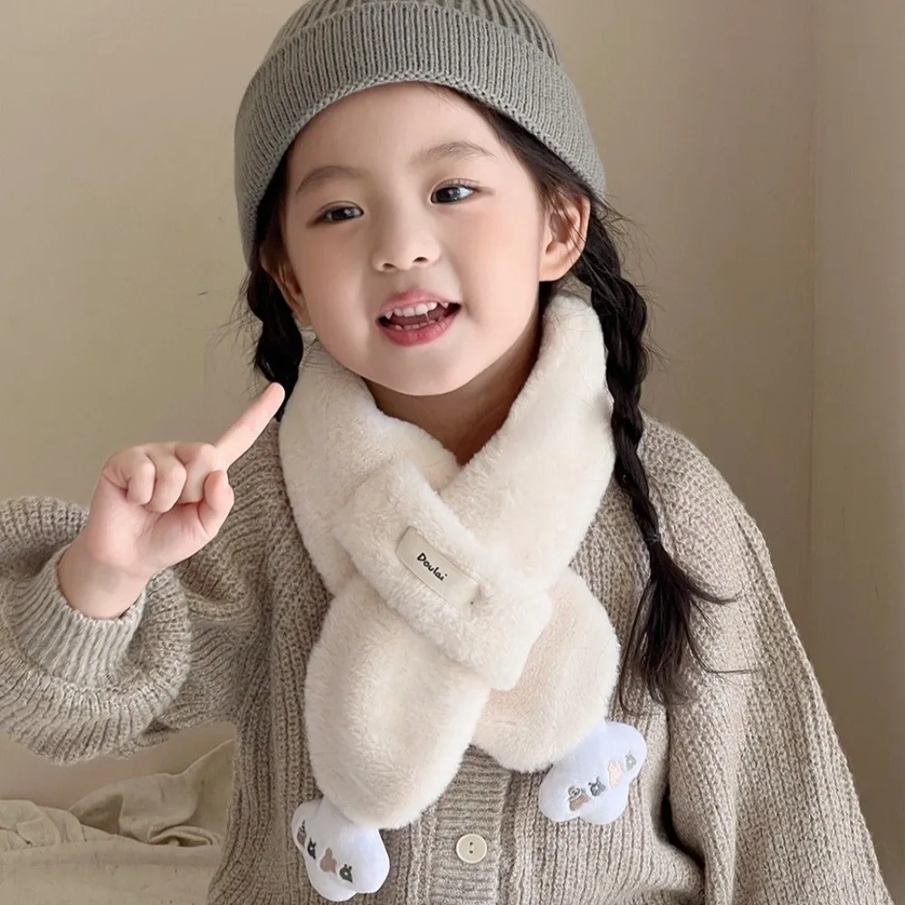 Модные милые шарфы с героями мультфильмов, морозостойкий ветрозащитный теплый шарф, удобный толстый шейный платок с крестом, осень-зима