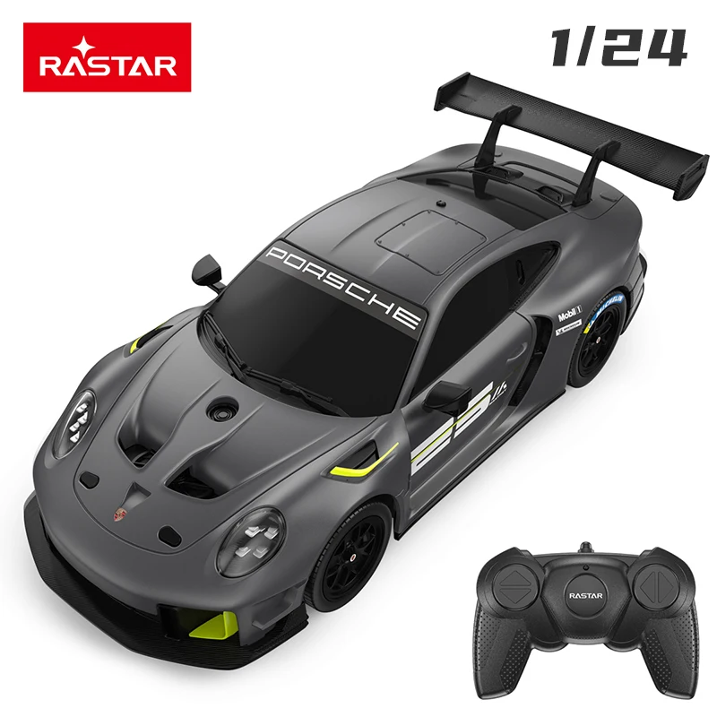 Rastar 1:24 포르쉐 911 GT2 RS 클럽 스포츠 RC 자동차, 2.4G 라디오 리모컨 탑재, 어린이 소녀를 위한 스포츠 레이싱 모델 장난감