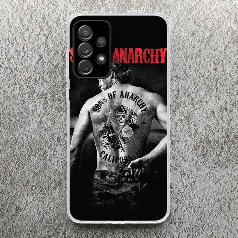 Sons Of Anarchy Black Phone Case For Samsung Galaxy A51 A50 A71 A70 A41 A31 A21S A10 A20E A30 A40 A6 A7 A8 + A9 Soft Silicone Sh