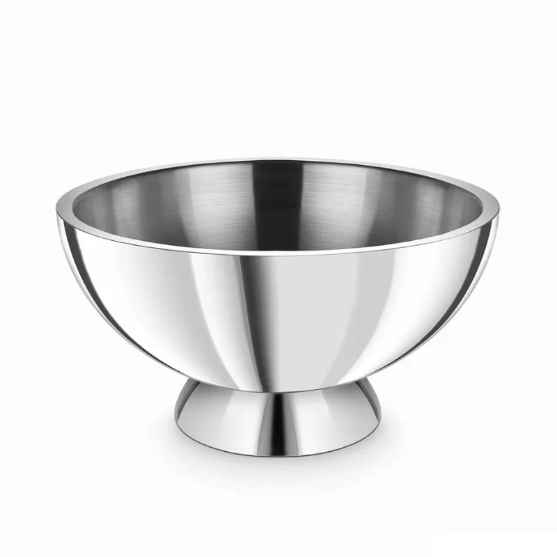 

Bar Double Wall Large Wine Cooler 12L Stainless Steel Wine Cooler Ice Bowl Beverage Bucket Ice Bucket