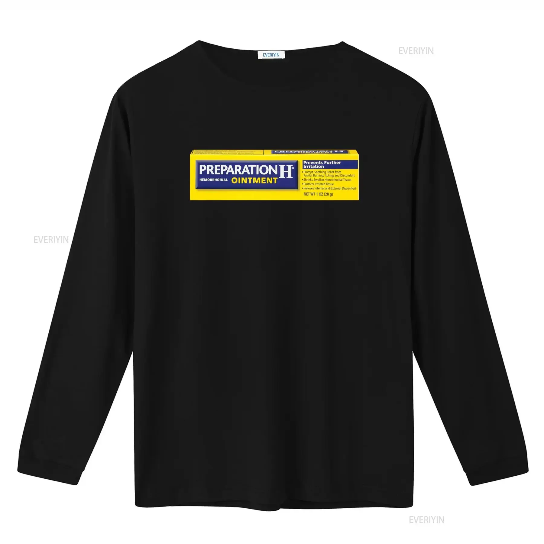 PREPARATION H HEMORRHOID OINTMENT MEDICATION TUBE DESIGN WHITE T SHIRT SOOTHING RELIEF THEME vintage Washed Breathable