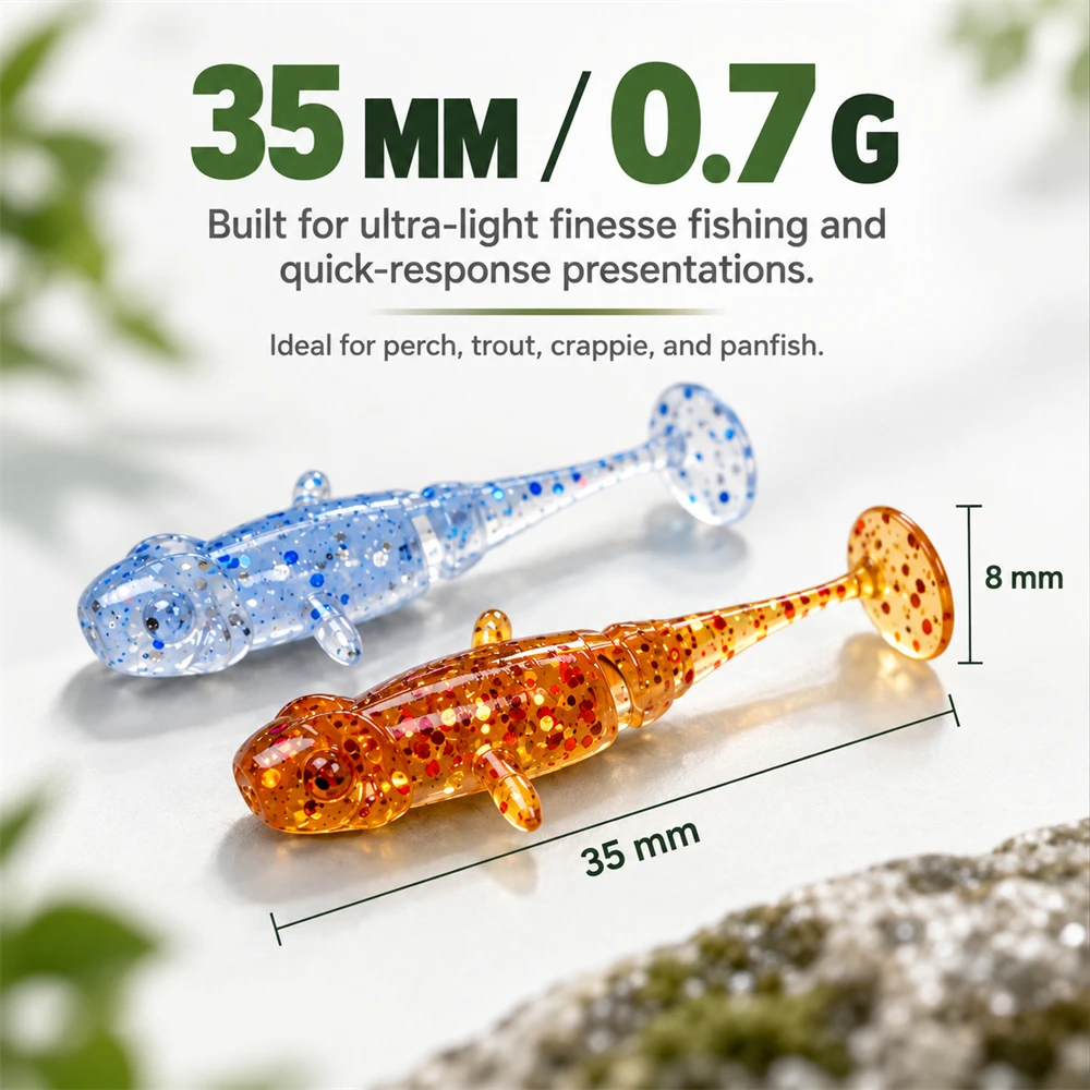 ZUKIBO Zig Zag Frog Weicher Köder Schwimmender Wurm mit Lockigem Schwanz für Barsch, Hecht, Ned Rig, Künstlicher Angelköder, Duftend, Mehrfachpack – Detail 6