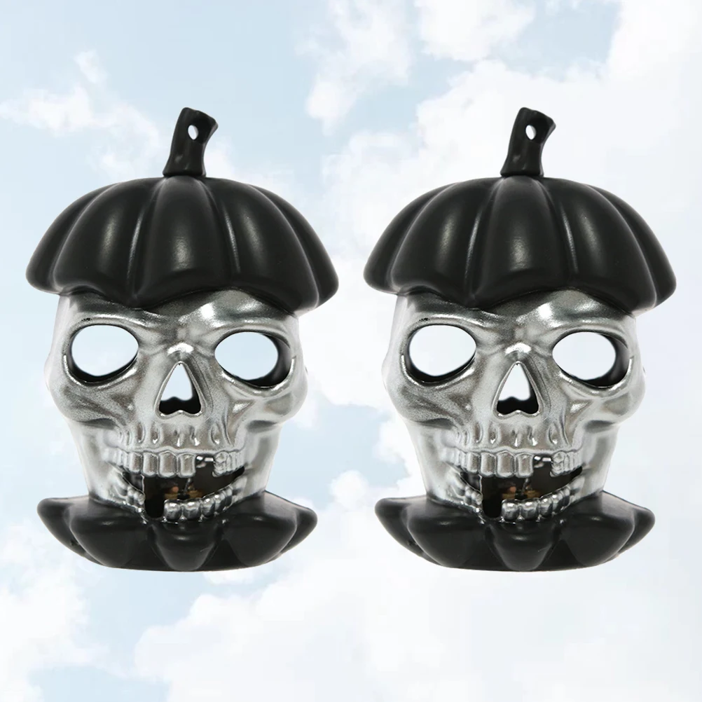 2 pezzi di zucca di Halloween lampada LED luce notturna decorazione foro per appendere per feste casa bar giardino festival scolastici