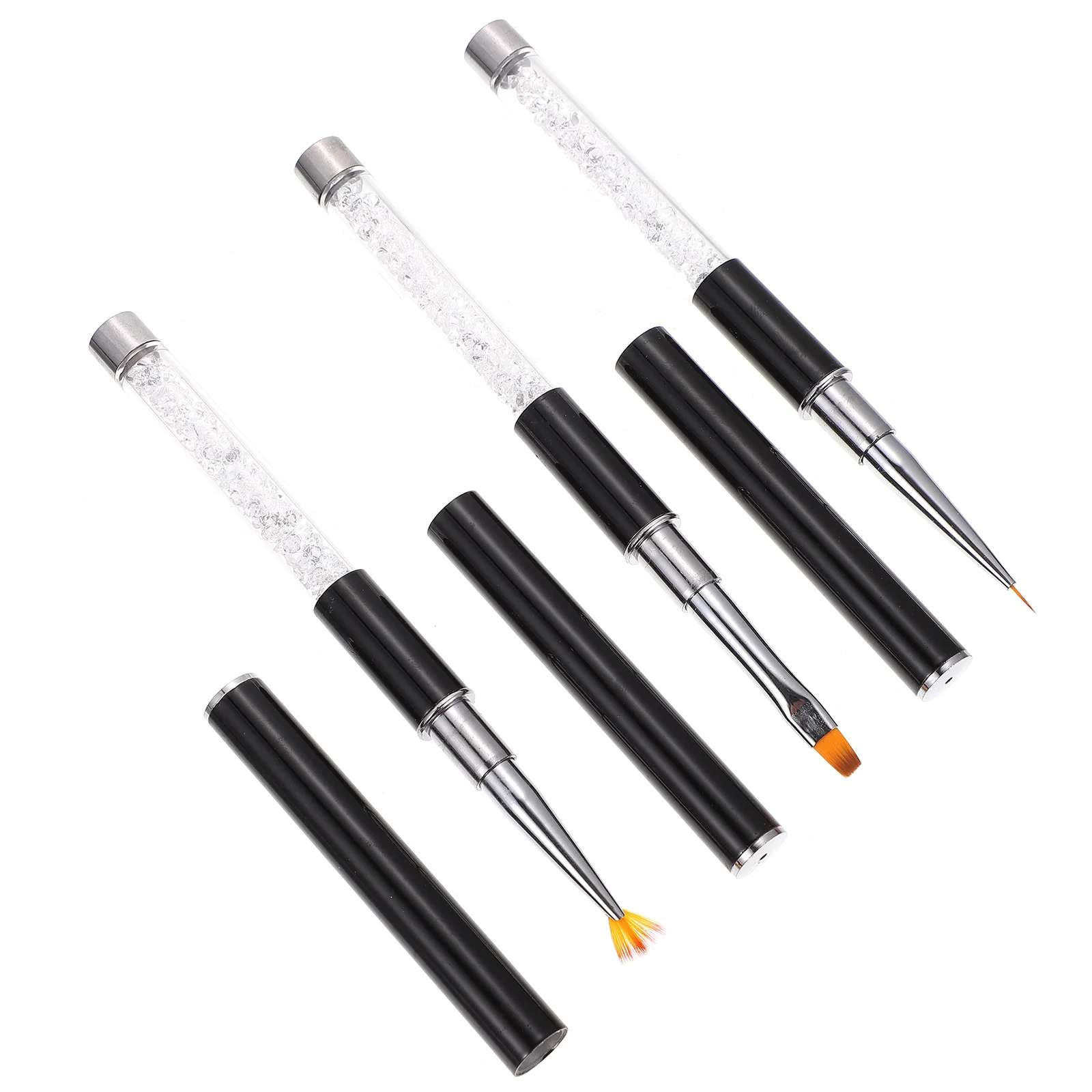 Pinceaux pour Nail Art, 3 pièces, stylo de peinture pour manucure à faire soi-même, ongles accrocheurs, outil essentiel Durable à Long manche, facile à utiliser