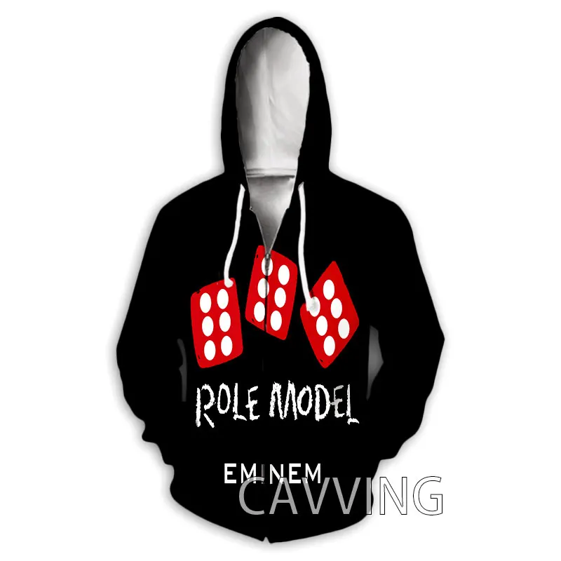 3D EMINEM-سوستة هوديز مع سحاب ، بلوزات بغطاء رأس ، هيب هوب ، هاراجوكو ، موضة جديدة ، H03