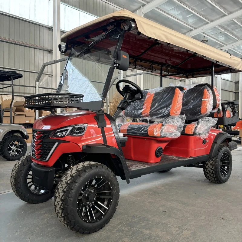 Brand New 72V Lithium Battery 7500W High Power Motor Four Wheel Drive 4*4 Off Road Golf Cart Solar 6 Seat Electric Golf Cart