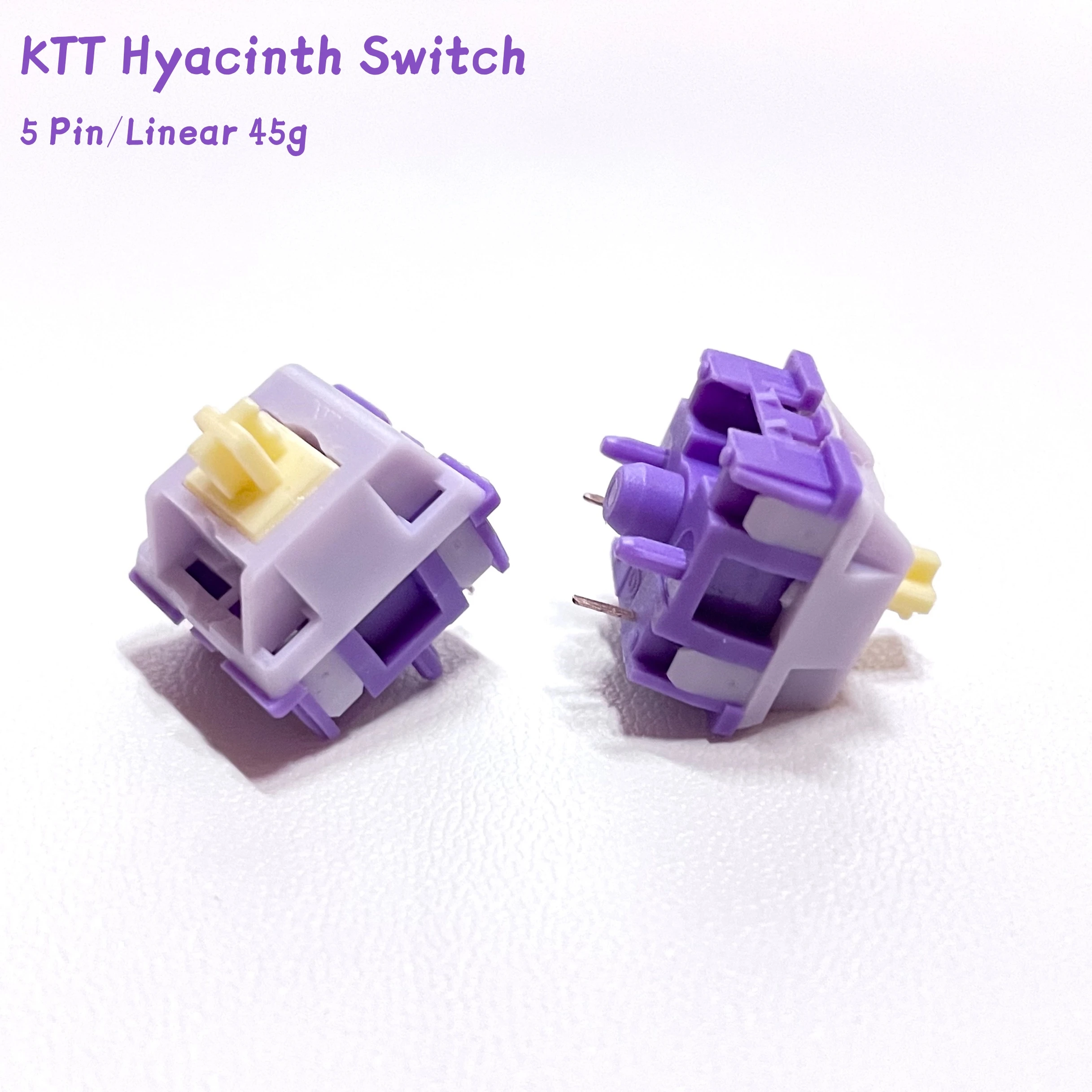 

New KTT Hyacinth Linear Switch Nylon Five Pins Switch Single-segment Extension Spring For Mechanical Or Gaming Keyboards