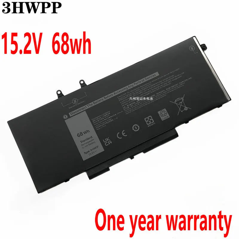 15.2V 68Wh New 3HWPP Laptop Battery For DELL Latitude 14 5401 5411 15 5501 5511 Precision 3541 Series