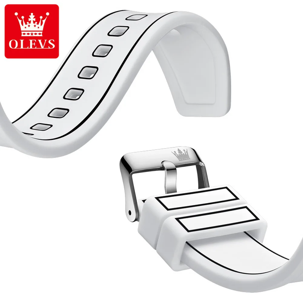 OLEVS Orologio da polso al quarzo di alta qualità cinturino in silicone impermeabile design alla moda orologio da uomo stile fumetto orologio da uomo Reloj Hombre