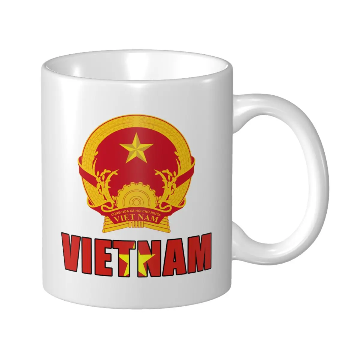 Mark Cup Mug Vietnam Letter Flag Emblem Coffee Mugs Tea Milk Water Cup Travel Mugs For Office Home