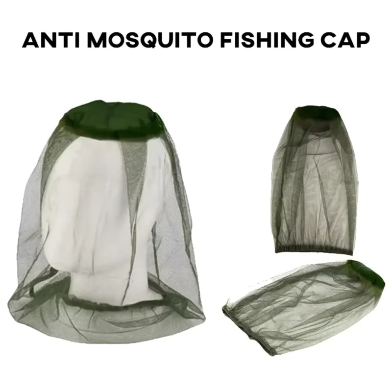 Outdoor Anti-Mosquito Fishing Hat with Full Face Mesh Cover, Breathable Sun Protection Cap, Anti Bee Insect Bucket Hat for Men W