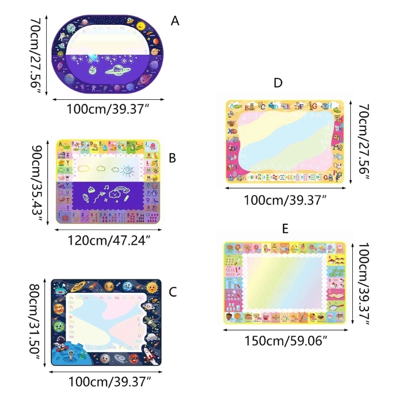 Tapete mágico para desenho aquático Aqua Doodle-Mat Pintura Brinquedo educativo Presente para crianças meninas