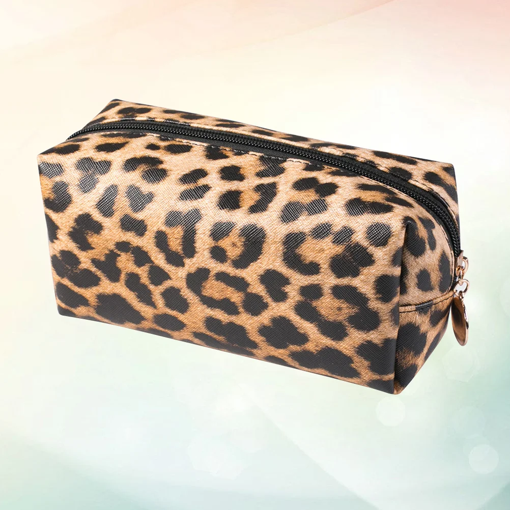 Cosmetics Storage Bag Leopard Cosmetics Bag Multifunction Storage Bag Portable Handbag Light Color toiletry bag