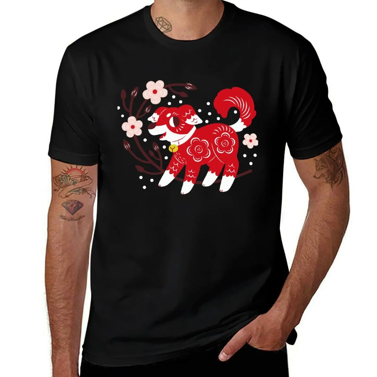 2018 Year Of The Dog T-Shirt Light Athletic Short Sleeve Tee Shirt