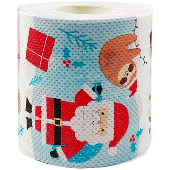 家の装飾用の漫画柄のロール,トイレ,クリスマスのテーマ,木,創造的なナプキン