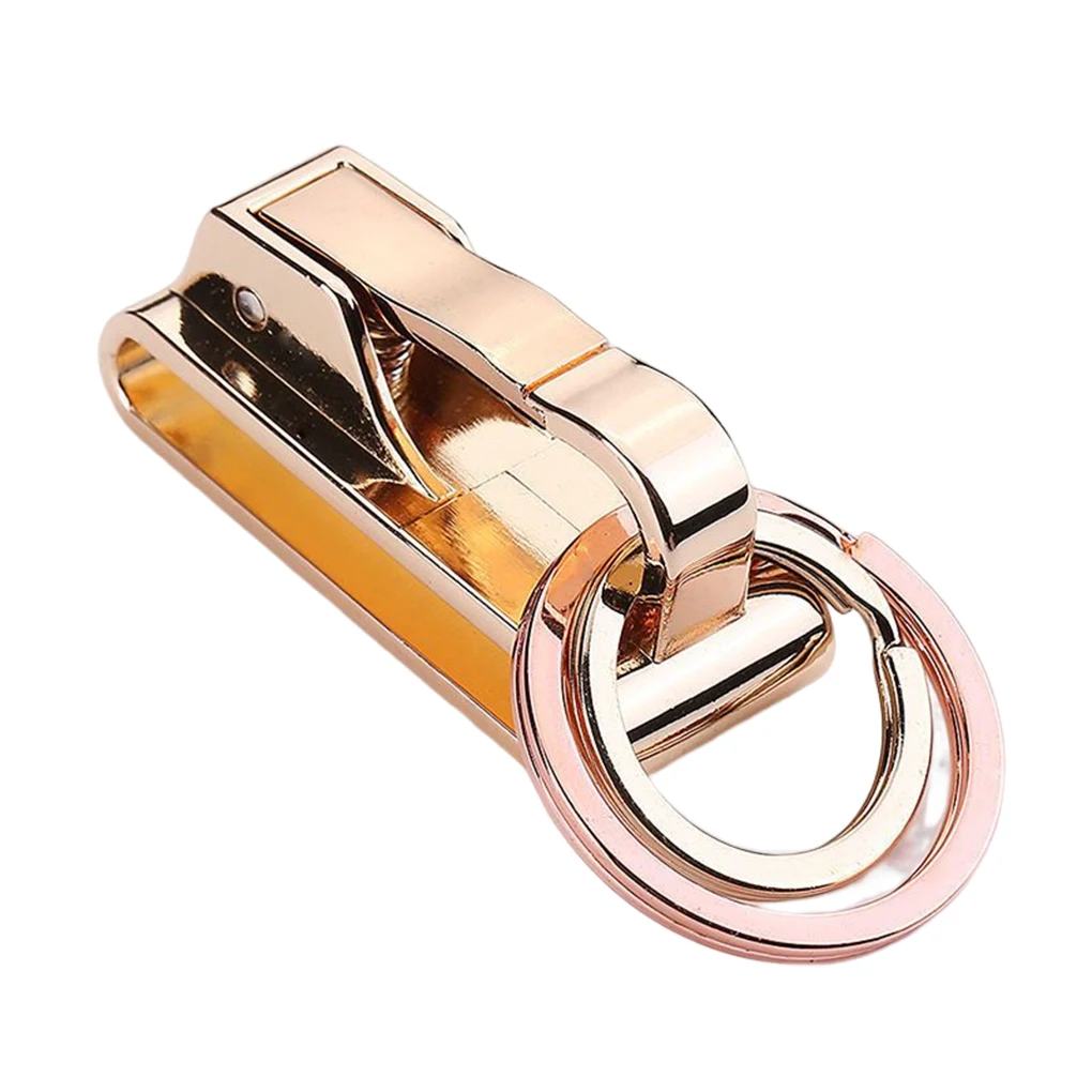 Men Belt Keychain Alloy Ring Waist Buckle Hanging Ornament Clip Metal Crafts Jewelry Waistband Pendent Keys Wallet