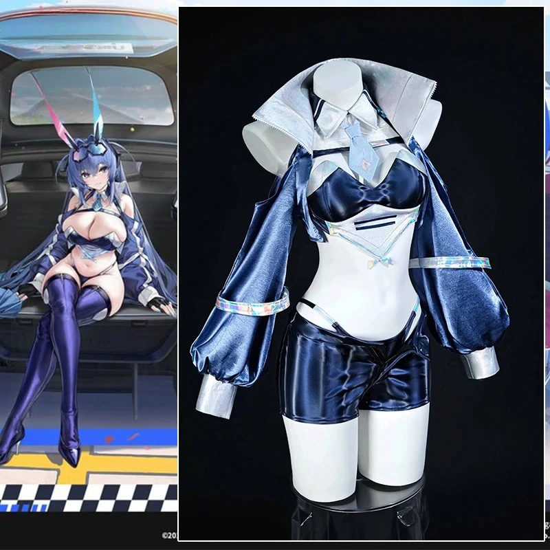

Костюмы для ролевых игр 2026: Набор HMS New Jersey Race Outfits Race Queen Black Blur Prelude для женщин, для Хэллоуина и вечеринок