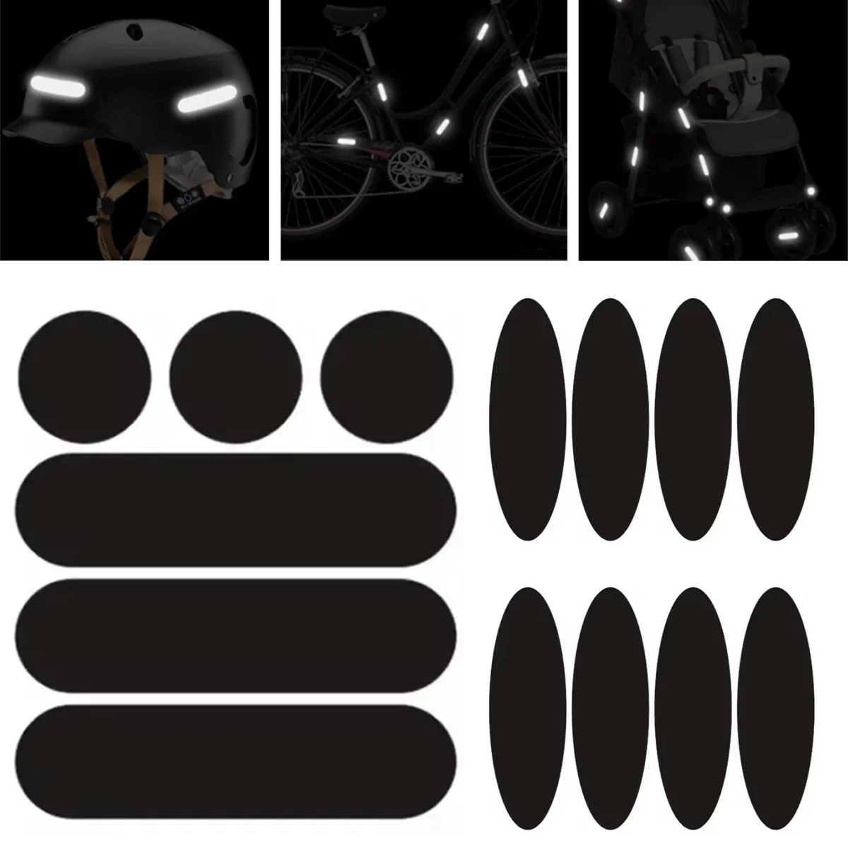 

Motorcycle Helmets Reflective Stickers Multi-functional Black Invisible Reflective Tape Car Motorcycle Body Decoration Stickers