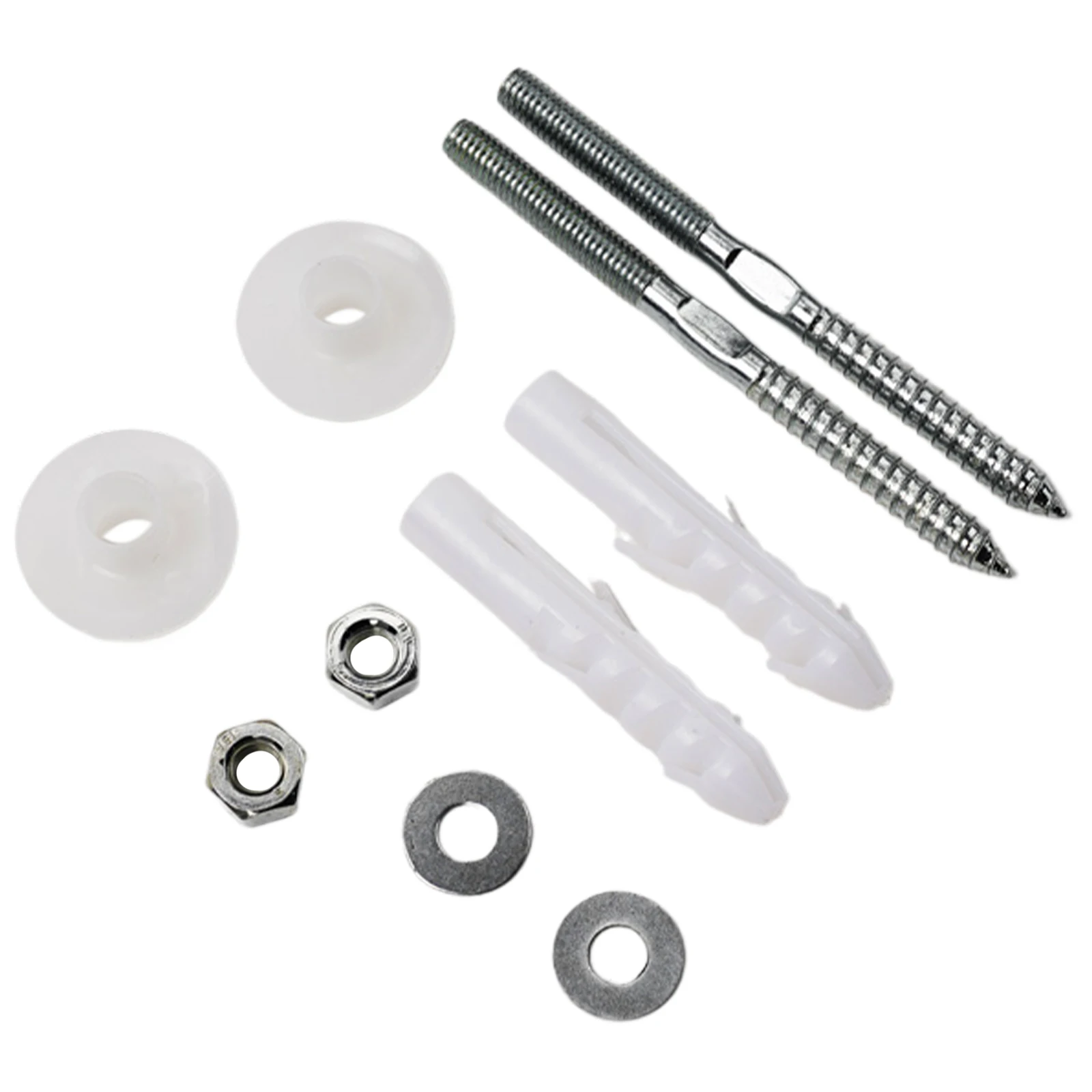 Juego de tornillos de fijación para instalación de lavabo, tornillo para lavabo, baño, hogar, lavabo, plata, blanco, 1 Juego, Material de alta calidad