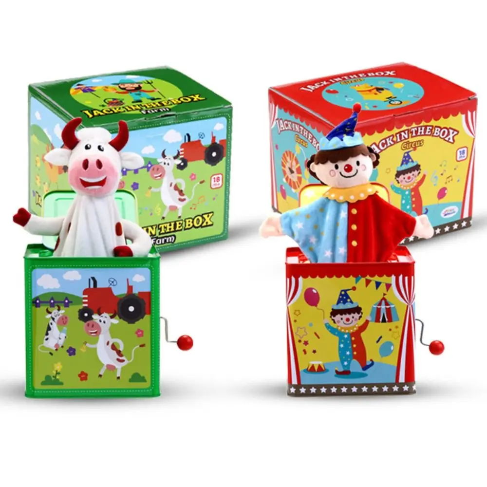 Con musica Musical per bambini in metallo Educazione precoce Collezione di carillon classico Montessori Jack nella scatola Neonato e bambino