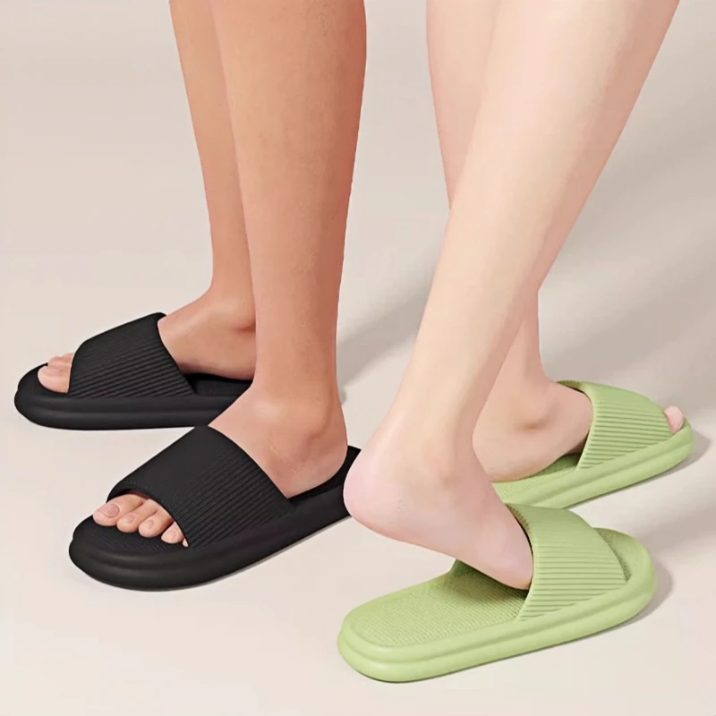 

Women Soft Concise EVA Slippers Summer Men Cool Home Slides Couples Beach Lovely Sandals Adults Indoor Bathroom Non-slip Shoes