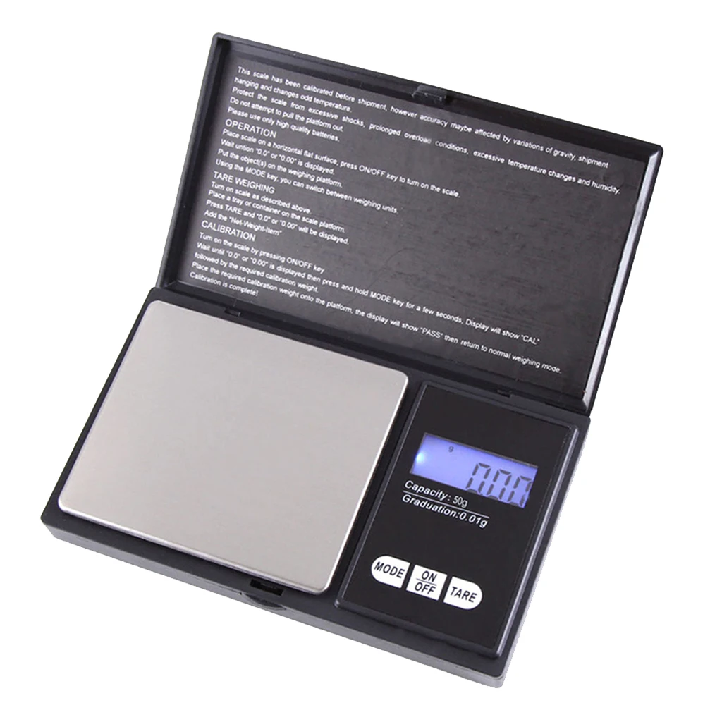 Mini Digital Scale 50g x 0.01g Pocket Jewelry Grain Gram Weight