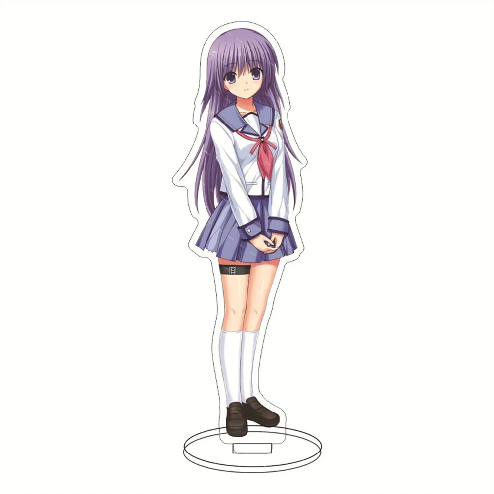 Hot Anime Acrylic Keychain Game Angel Beats! Character Vil Schoenheit Key Chain Unisex Bag Pendant Key Gifts 15cm