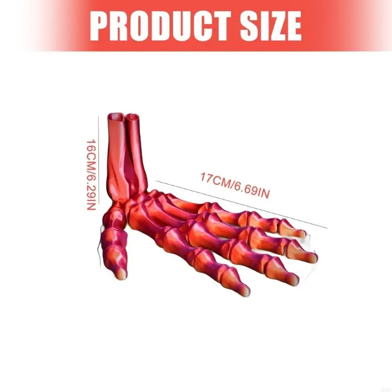 تصنيف ثلاثي الأبعاد المطبوعة جمجمة اليد النحت أصابع قابلة للتعديل أصابع هالوين زخرفة العطلة الملحقات A0KF