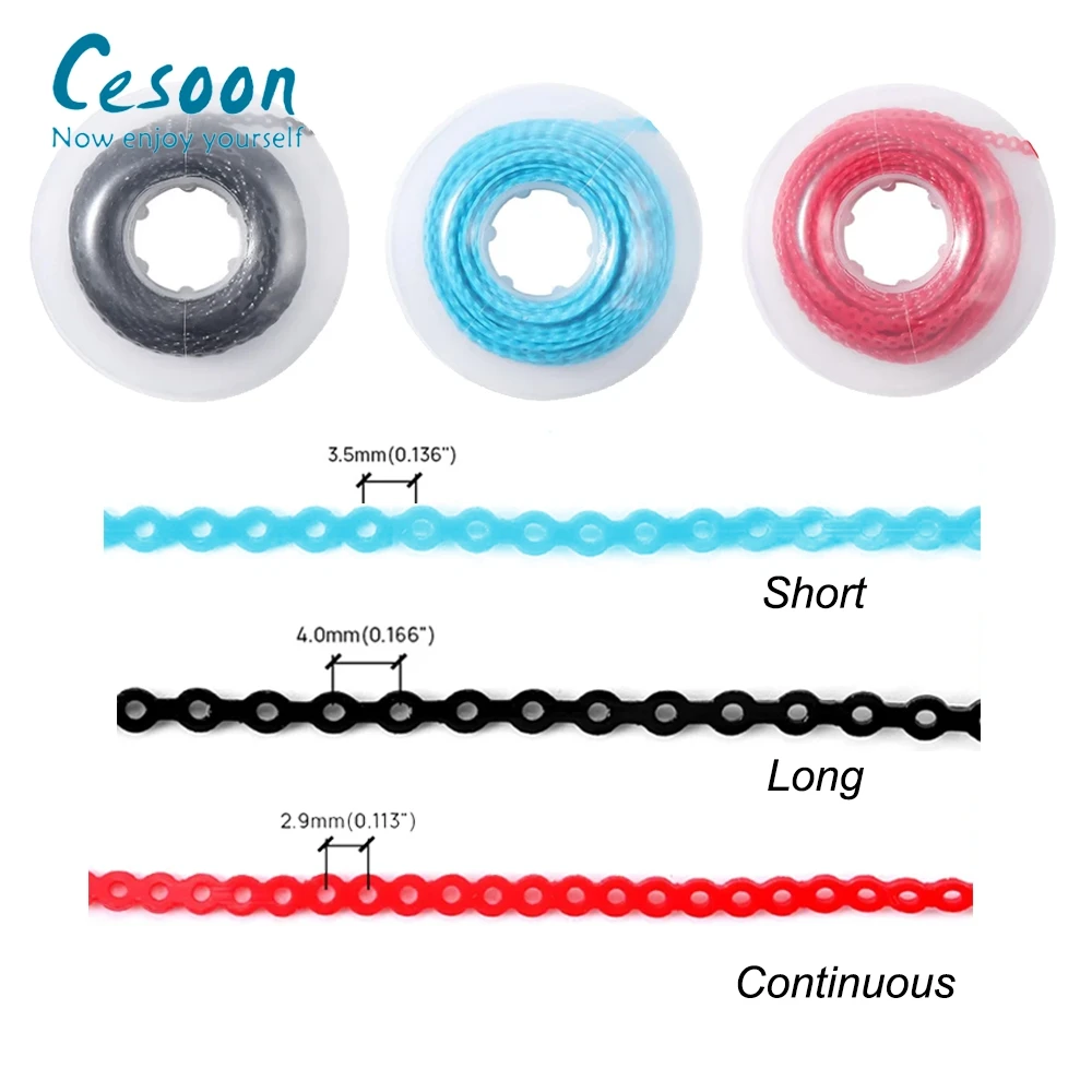 Стоматологическая Ортодонтическая эластичная сверхмощная Резиновая лента 4,57 м/рулон, короткая/длинная/непрерывная Стоматологическая Силовая цепь,